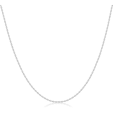 Privosa Fine Jewelry Necklace for Women - 925 Sterling Silver Necklace for Men - Unisex 16 to 18 Inch Adjustable Chain Necklace - Italian Made Necklace with Spring Ring Cover