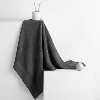 AmeliaHome Handtuch Set Grau 4 Handtücher 50x100 cm und 2 Duschtücher 70x140 cm 100% Baumwolle Qualität Saugfähig Graphit Anthrazit Amari – Bild 6