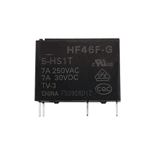 Relés HF46F-G-12-HS1T de 4 pines y 7A 30VDC mini relé electromagnético para circuito impreso PCB