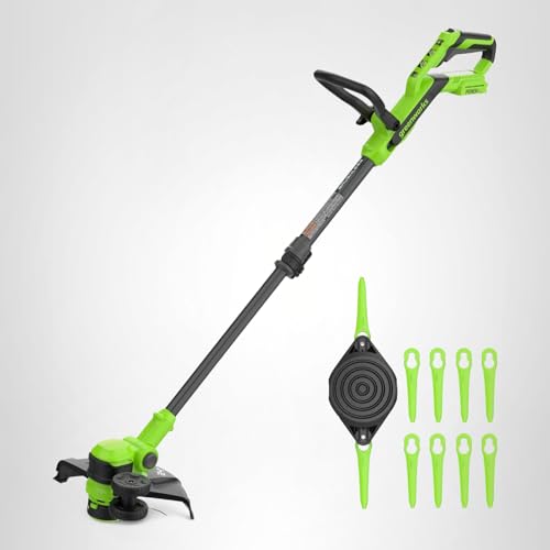 Greenworks 24V Cordless String Trimmer/Edger (Gen 2), 12" Cutting Width, Ultra-Light 6 lbs Design, with 2.0Ah Battery & Charger Included