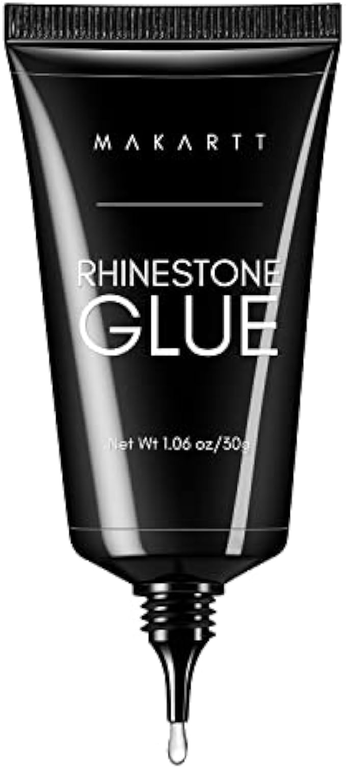 Makartt Nail Rhinestone Glue for Nails, Gel Nail Glue for Rhinestones for Nails Super Strong Bling Gel for Nail Gem Nail Art Jewels Nail Crystals Beads Diamonds 3D 30ML Cured Need