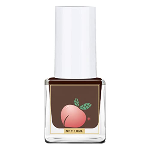 XZincer Esmalte de uñas rosa transparente Esmalte de uñas a base de agua despegable se puede quitar sin lámpara de uñas, esmalte de uñas transparente de secado rápido para el hogar 8 (J, A)