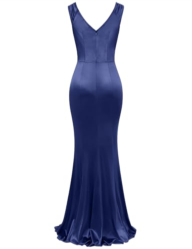 MUXXN-Womens-1950s-Vintage-Sleeveless-Ruffle-V-Neck-Mermaid-Hem-Cocktail-Evening-Gowns-Dresses 31HJ4OqD bL