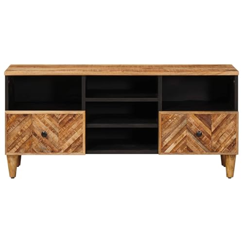 Meuble TV en bois de manguier massif au style moderne et chic