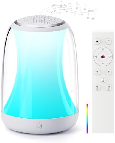 White Noise Machine Baby Weißes Rauschen Soundmaschine Nachtlicht Timer | Hotmoon 27 beruhigenden Klängen, Fernbedienung & Touch-Steuerung Einschlafhilfe für Kinderzimmer, Stillen