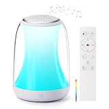 Hotmoon White Noise Machine Baby Weißes Rauschen Soundmaschine Nachtlicht, 27 beruhigenden Klängen, Fernbedienung & Touch Steuerung, Timer, Einschlafhilfe für Kinderzimmer, Stillen Schlafen Kleinkind