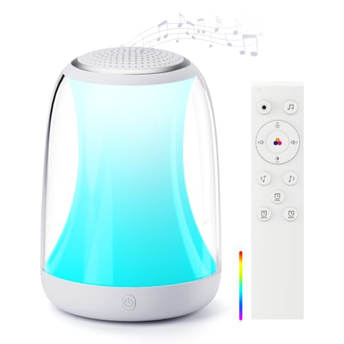 Hotmoon Sound Machine Baby Night Light, Lullight White Noise Sound Machine Remote/Touch Control, Timer, Toddler Sleep Trainer 27 Soothing Sounds for Kids Nursery Sleeping Breastfeeding Lullaby Bedroom