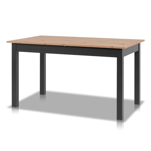 smart Esstisch 70x120 cm Asteiche, Küchentisch ausziehbar bis 160 cm, Esszimmertisch aus Holzwerkstoff inkl. erweiterbare Auszugsplatte, moderner Tisch für bis zu 8 Personen
