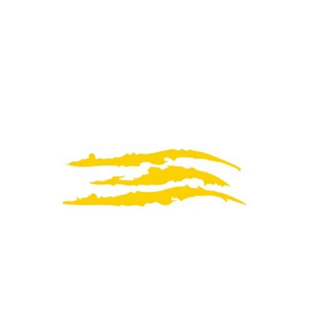 Xfaklianran for Funny Car Sticker Reflective Monster Claw Scratch Stripe Marks Scratches Decal Auto Headlight Body Decor Decal Stickers(yellow 1pc)