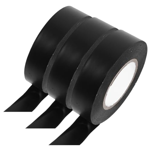 ULDIGI 3 Rollos de Cinta Aislante Negra Pvc, Cinta Eléctrica Resistente al Calor 15 Mm X 10 M, Juego para Cableado Eléctrico y Arneses Automotrices, Alta Temperatura y Protección Segura