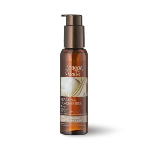 Bottega Verde - Keratina e Cachemire - Olio sublime ristrutturante (100 ml) - capelli fragili o che si spezzano