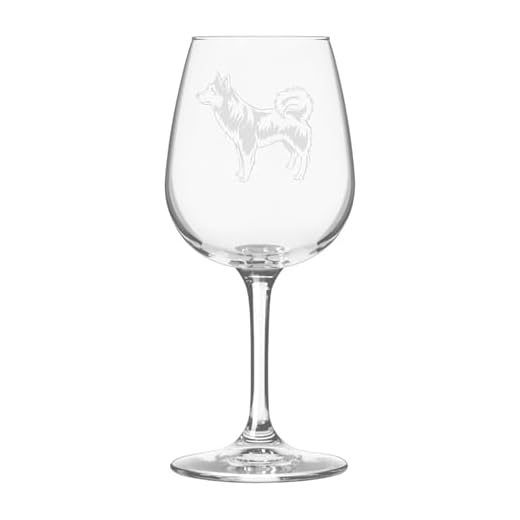 Etched Laser Art Personalized Dog Themed Etched Wine Glass - Custom Dog Breed Wine Glasses for Pet Lovers, Personalized Birthday Gift for Men & Women - Alaskan Klee Kai Customized, 12.75 oz