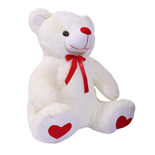 Image of Ultra 20 inch Big Hugging Teddy Bear Fully Stuffed Soft Plush Toy for Kids in White Animal Toy Gift Birthday Anniversary Christmas Diwali Home Decore