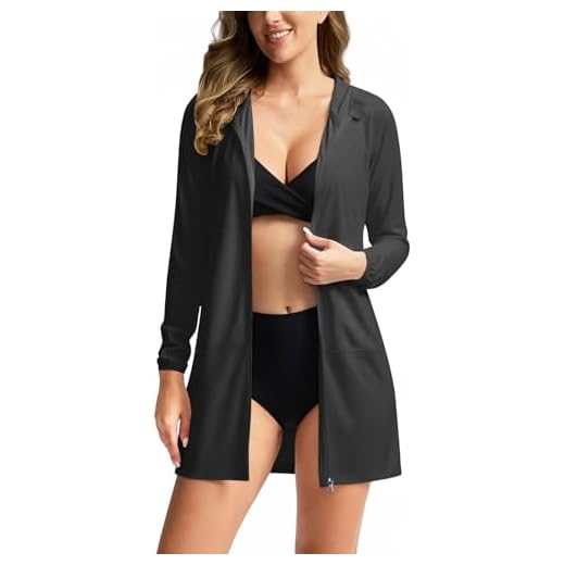 Veste été Anti UV Femme Pas Cher Tee Shirt de Randonnée Protection UV T Shirt Sport UPF 50+ Léger Respirant Fonctionnel Séchage Rapide Vestes de Course Manches Longues Pullover de Surf Natation