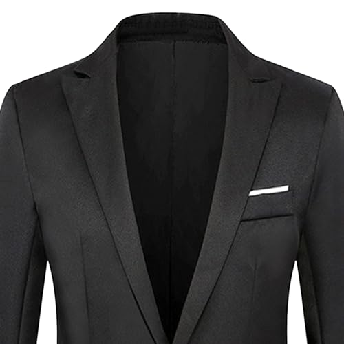 Men's Slim Fit Casual Blazer One Button Solid Formal Business Suit Jacket Daily Lightweight Sport Coat2