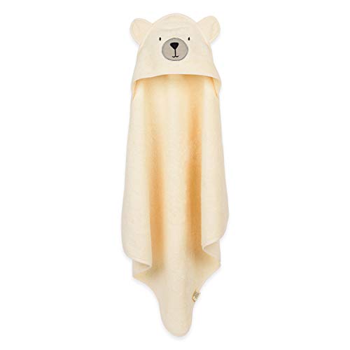 Image of Masilo 100% Cotton Hooded Towel /Ideal for Babies 0-18months / Luxurious and Super Absorbent Baby Towel /Infant to Toddler Wrap Towel with Hood /Soft, Lightweight and Breathable /Teddy Bear /Cream