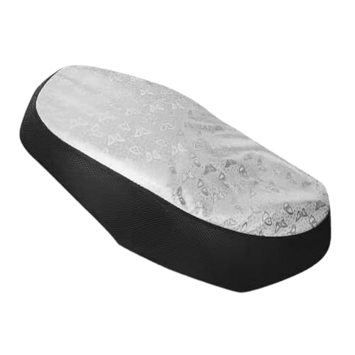 Prasku 断熱バイクシートカバー 日焼け防止 サドルカバー クッションシートパッド サイディング用保護ガード, M 53x30cm