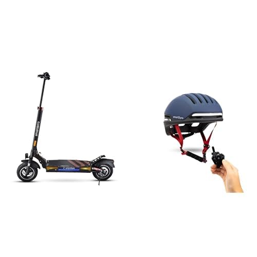 Patinete eléctrico Smartgyro Speedway Pro 1000W 48V, 15Ah + SmartGyro Casco Smart Helmet Pro Negro Talla M, Pack Ahorro
