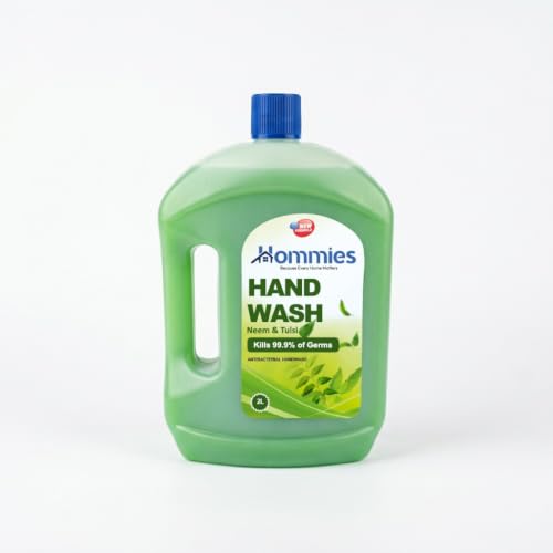 Image of Hommies Liquid Handwash Refill Can, 2 Ltr Neem Tulsi, Soft on Hands