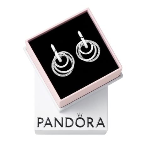 PANDORA Family Always Encircled Hoop Earrings - Elegant Earrings for Women - Great Gift for Her - Made with Sterling Silver & Cubic Zirconia