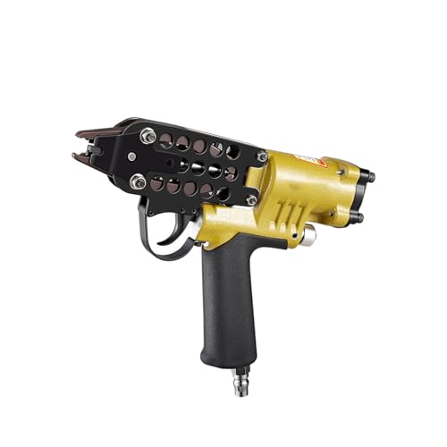 RednutC型エアータッカー エアー釘打ち機 Cネイル フィニッシュネイラー 常圧 軽量・コンパクト C型ケージリングプライヤー、ペット用ケージ/フェンス/マットレス/シート/金網/袋詰め に適用 梱包 結束 多機能 (SC77XE)