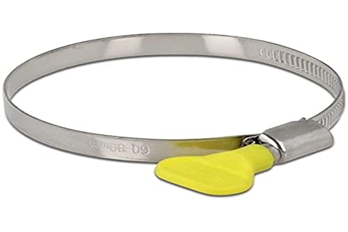 Delock Schlauchschelle mit Flügelmutter 60-80 mm 10 Stück gelb