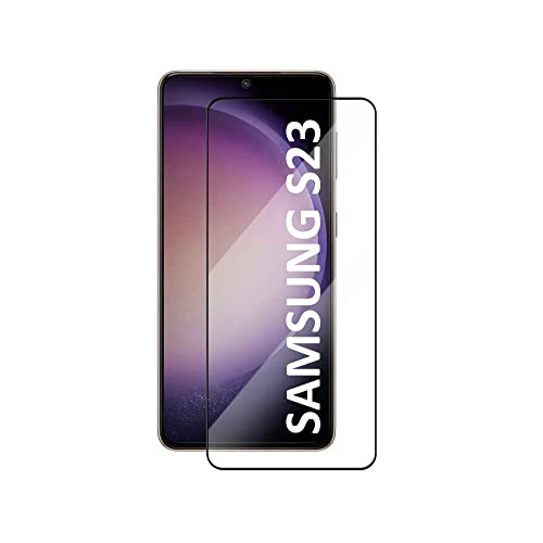 Image of ZARALA Tempered Glass Screen Protector Compatible for Samsung Galaxy S23 5G (Black) with Edge to Edge Coverage and Easy Installation kit (Samsung Galaxy S23 5G)
