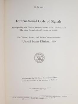 Hardcover International Code of Signals for Visual, Sound, and Radio Communications, 1969 Book