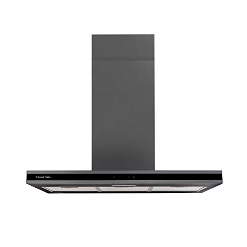 Russell Hobbs RHICH904DB Midnight Collection 90cm Island Cooker Hood, Dark Steel