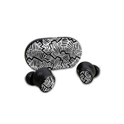 Image of Carbon Fiber Skin Compatible with Beats Solo Buds - Abstract Black - Premium 3M Vinyl Protective Wrap Decal Cover - Easy to Apply | Crafted in The USA by MightySkins