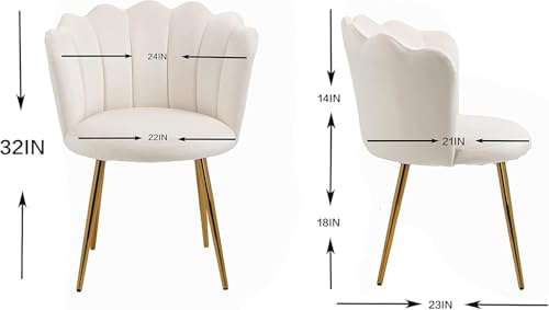Image of Set of 2 Accent Chair for Living Room | Modern Armchair in Soft Velvet Fabric with Sturdy Legs | Premium Chair for Home Living Room Bedroom Restaurent | (Flower Design, Green)