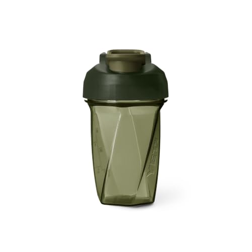 Image of YETI Yonder Helimix Vortex Blender Shaker Bottle Holds up to 20oz | No Blending Ball or Whisk | USA Made | Portable Pre Workout Whey Protein Drink Shaker Cup | Dishwasher Safe, Olive