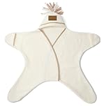 Clair de Lune Star Fleece Baby Wrap Blanket 0-6 Months (Cream)