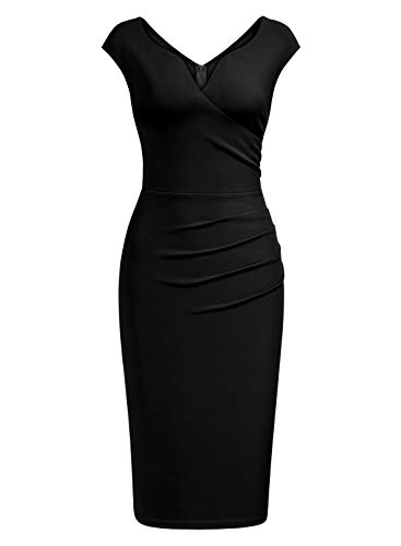 Miusol Women's Vintage Slim Style Sleeveless Business Pencil Dress3