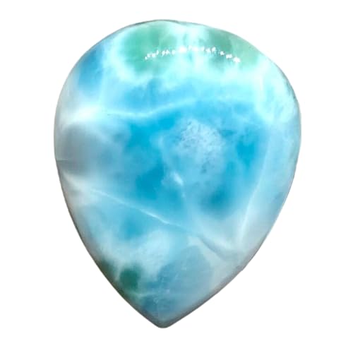 Larimar cabochon poire 25x20x6mm pierre naturelle pour bague et pendentif diy