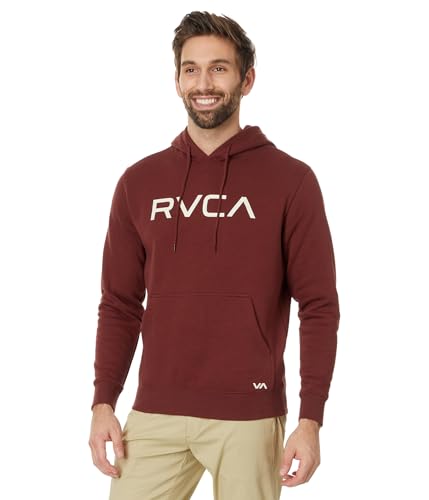 RVCA Men's Big Pullover Hoodie, Red Earth, X-Large