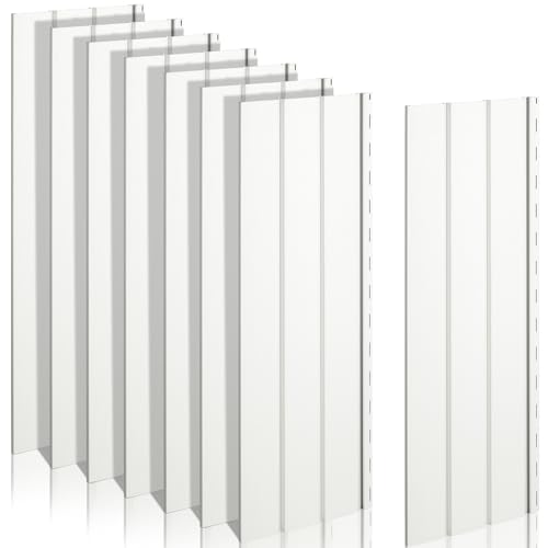 Landical 8 Pcs 12' W x 35' L Mobile Home Skirting Vinyl Underpinning Panel Vinyl Skirting White Panels Wood Grain 40 Mil Thickness House Panels for Mobile Home Kit(Without Holes)