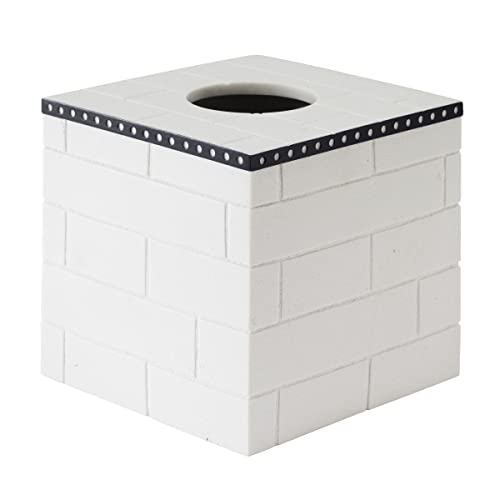 Image of Avanti Linens - Tissue Box Cover, Guest Bathroom Essentials, Modern Home Decor (Bath Icons Collection)