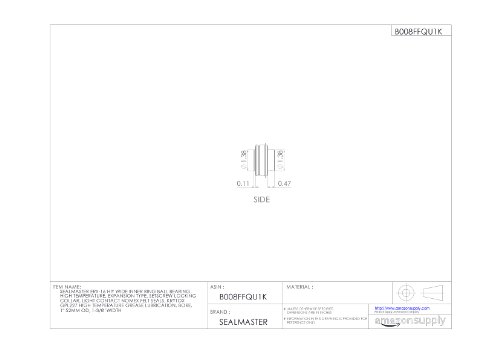 image for Sealmaster ERX-16 HIY Wide Inner Ring Ball Bearing, High Temperature, 