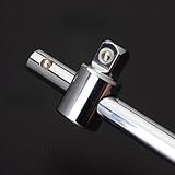 Filteilect Chiave a bussola con barra scorrevole a T, barra scorrevole a T, in acciaio al cromo vanadio, per riparazioni auto, dimensioni compatibili da 1/4", 3/8", 1/2", sfera in acciaio