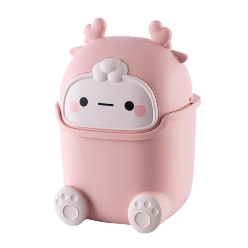 Tissting Cute Flip Mini Caneca de Basura de Escritorio