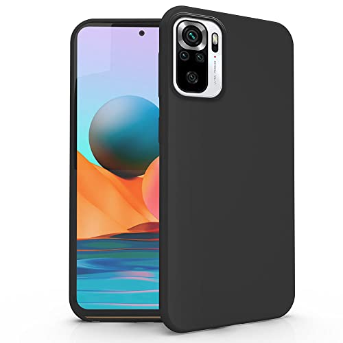 N NEWTOP Cover Compatibile per Xiaomi Redmi Note 10 / 10S, Custodia TPU SOFT Gel Silicone Ultra Slim Sottile Flessibile Case Posteriore Protettiva (Nero)