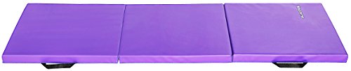Balancefrom 2" Thick Three Fold Folding Exercise Mat With Carrying Handles For Mma, Gymnastics And Home Gym Protective Flooring (Purple) #TOP2