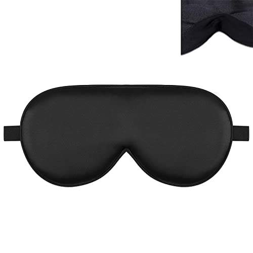 ALASKA BEAR Natural Silk Sleep mask & Blindfold, Super-Smooth Eye mask (One Strap(w/Nose Baffle))