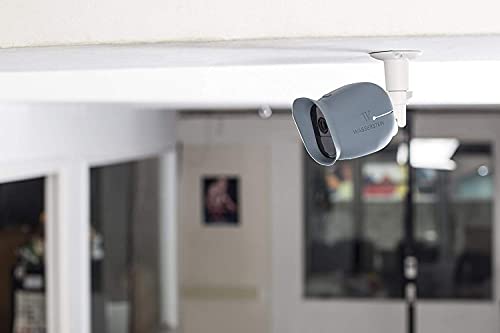 Wasserstein Security Wall Mount- Adjustable Indoor/Outdoor Mount for Arlo, Arlo Pro and Other Compatible Models by Dropcessories (2 Pack - Metal, White)