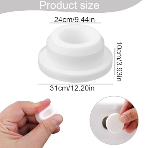 MOLZINY 6 Stück Waschbecken Überlauf Abdeckung Überlauf Abdeckungen für Waschbecken Gummi Wiederverwendbar Überlaufkappen für Badewanne für Waschbeckenverkleidung Küche