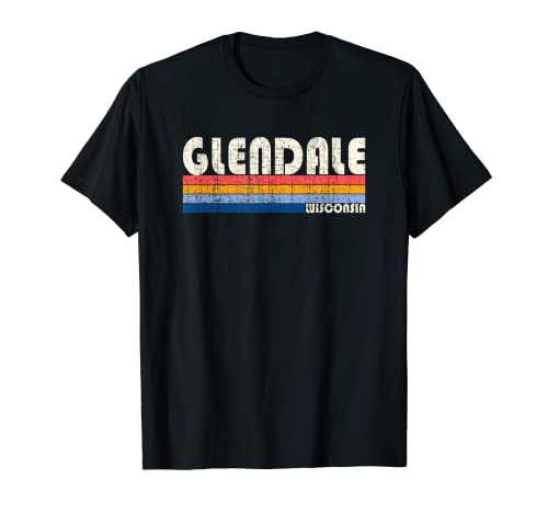 Vintage Retro 70s 80s Style Hometown of Glendale, WI T-Shirt