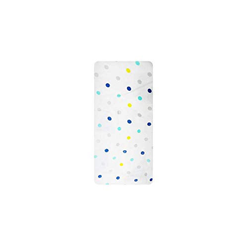 Image of swaddle blanket for new born baby Pure Cotton Muslin Baby Swaddle Blanket, Swaddle for Newborn Baby Soft Cotton Receiving Wrapper Cloth, 1 Swaddle with size 120x100 CM- Multi Polka Print