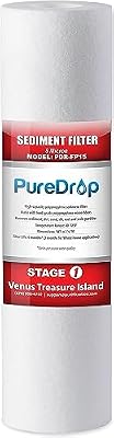 PureDrop PDR-FP15 10"x2.5" Sediment Water Filter Cartridge Replacement for Reverse Osmosis Water Filter System