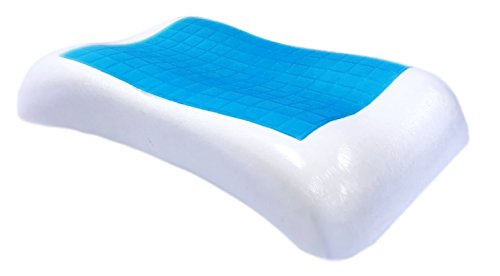 Set 4 Almohadas Queen Espuma Viscoelástica Azul Blanco miniatura 6